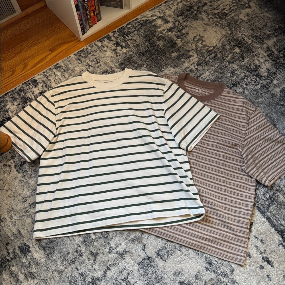 Abercrombie & Fitch Cropped Striped T Shirt Bundle